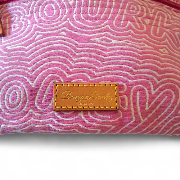 Dooney & Bourke Quilted Double Zip Crossbody – Pink Swirl Logo - Picture 2 of 13